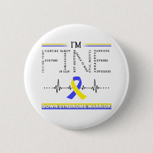 Badge Rond 5 Cm Je suis un guerrier du syndrome d'amende