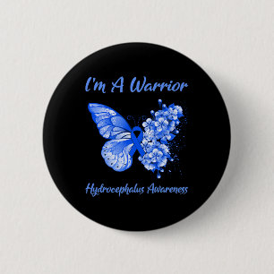 Badge Rond 5 Cm Je suis un guerrier hydrocéphalie sensibilisation