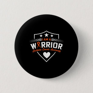 Badge Rond 5 Cm Je Suis Un Guerrier Sensibilisation à la leucémie
