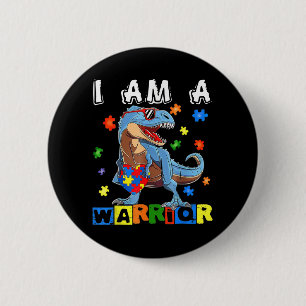Badge Rond 5 Cm Je Suis Un Guerrier Sensibilisation sur l'autisme