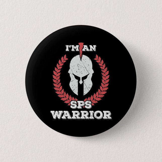 Badge Rond 5 Cm Je suis un guerrier Sps guerrier Stiff personne sy (Devant)
