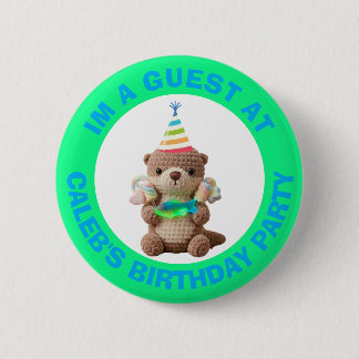 Badge Rond 5 Cm Je suis un invité | Identification de fête d'anniv