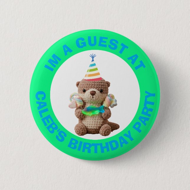 Badge Rond 5 Cm Je suis un invité | Identification de fête d'anniv (Devant)