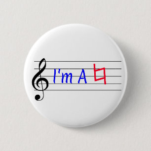 Badge Rond 5 Cm Je suis un musicien naturel