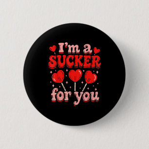 Badge Rond 5 Cm Je suis un pigeon pour vous Cœur de bonbon Amour J