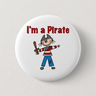 Badge Rond 5 Cm Je suis un pirate