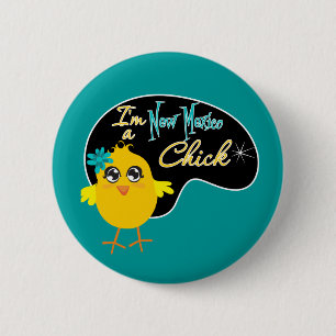 Badge Rond 5 Cm Je suis un poussin du Nouveau Mexique