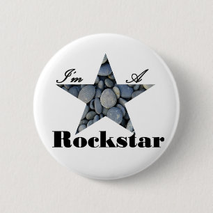 Badge Rond 5 Cm Je suis un Rockstar