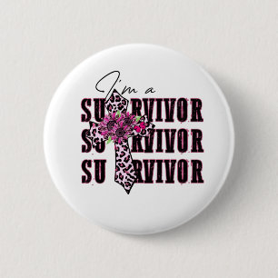 Badge Rond 5 Cm Je suis un survivant