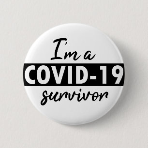 Badge Rond 5 Cm Je suis un survivant de COVID-19