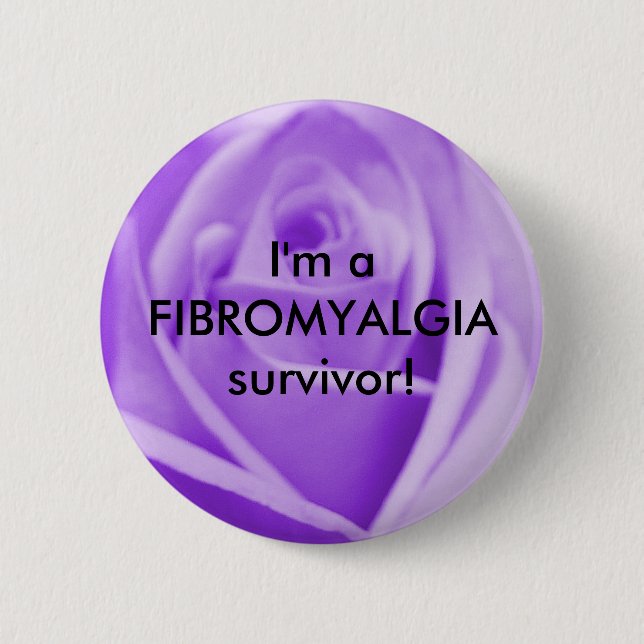 Badge Rond 5 Cm Je suis un survivant de FIBROMYALGIE ! - bouton (Devant)