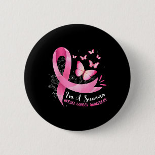 Badge Rond 5 Cm Je suis un survivant de la sensibilisation au canc