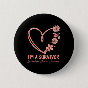 Badge Rond 5 Cm Je Suis Un Survivant. Sensibilisation au cancer de