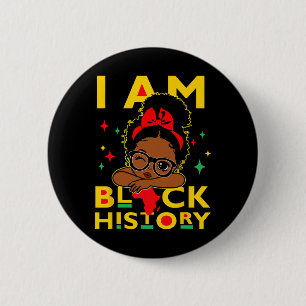 Badge Rond 5 Cm Je suis un T-shirt d'histoire noire pour les enfan