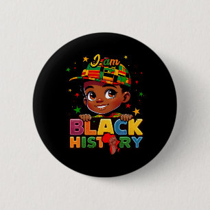 Badge Rond 5 Cm Je suis un t-shirt d'histoire noire pour les enfan
