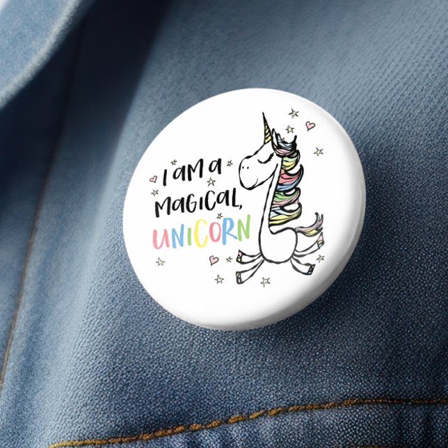 Badge Rond 5 Cm Je Suis Un Unicorne (Every dreamer needs their personal unicorn button.)