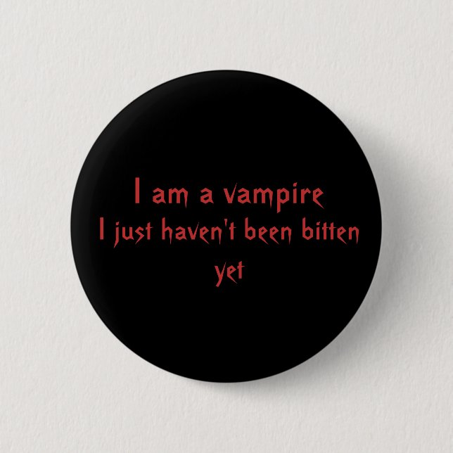 Badge Rond 5 Cm Je suis un vampire (Devant)
