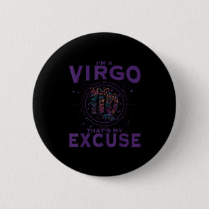Badge Rond 5 Cm Je Suis Un Virgo Zodiac Signal Graphique Art Vierg