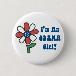 Badge Rond 5 Cm Je suis une fille Obama boutons