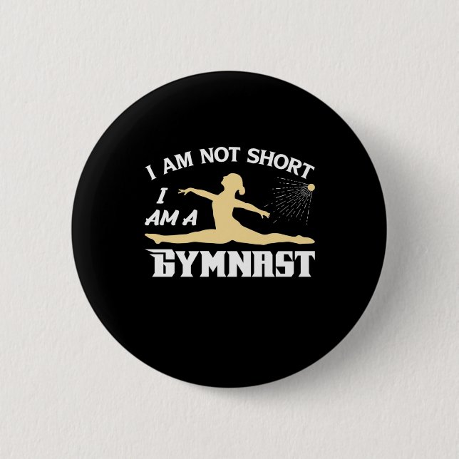 Badge Rond 5 Cm Je suis une gymnaste (Devant)