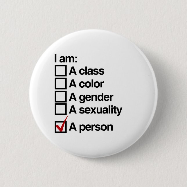 Badge Rond 5 Cm Je suis une personne - non-discrimination (Devant)