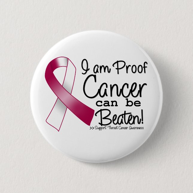 Badge Rond 5 Cm Je Suis Une Preuve Que Le Cancer Du Tabac Peut Êtr (Devant)