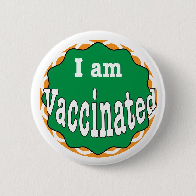 Badge Rond 5 Cm Je Suis Vacciné (Devant)