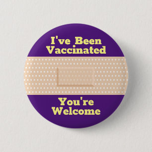 Badge Rond 5 Cm Je suis vacciné Vous êtes le Bouton de Bandage de 