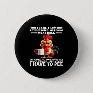 Badge Rond 5 Cm Je suis venu j'ai vu j'ai oublié ce que je faisais