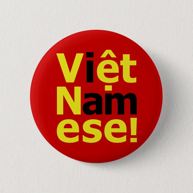 Badge Rond 5 Cm je suis Viêt Namese ! (Devant)