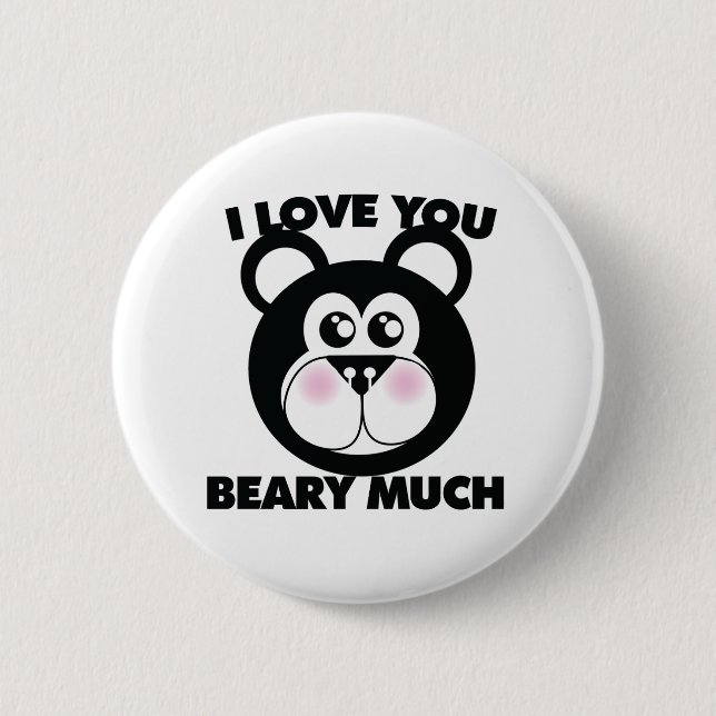 Badge Rond 5 Cm Je t'aime beaucoup faire attention (Devant)