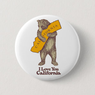 Badge Rond 5 Cm Je T'Aime Californie