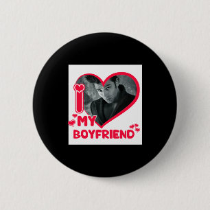 Badge Rond 5 Cm Je T'aime Mon Petit Ami Photo Personnalisée Cœur A