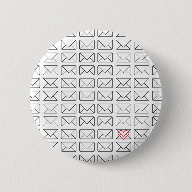 Badge Rond 5 Cm Je t'aime note inspirée (Devant)