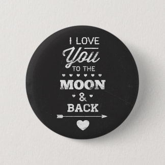 Badge Rond 5 Cm Je T'Aime Sur La Lune Et De Retour