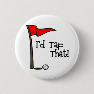 Badge Rond 5 Cm Je taperais que - golf