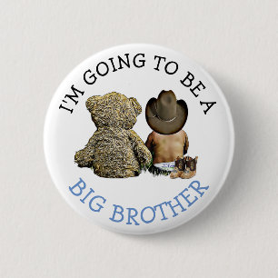 Badge Rond 5 Cm Je vais être un Faire-part Big Brother