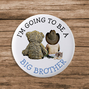 Badge Rond 5 Cm Je vais être un Faire-part Big Brother