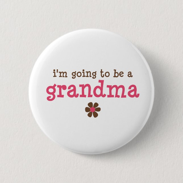 Badge Rond 5 Cm Je vais être un T-shirt de grand-maman (Devant)