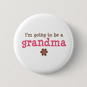 Badge Rond 5 Cm Je vais être un T-shirt de grand-maman