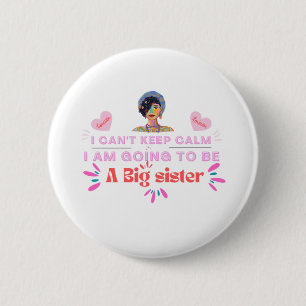 Badge Rond 5 Cm Je vais être une grande soeur, design par Roka000