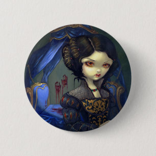 Badge Rond 5 Cm "Je Vampiri : Bouton de Bellissimo Letto"
