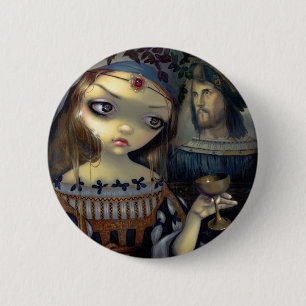 Badge Rond 5 Cm "Je Vampiri : Bouton de Lucrezia Borgia"