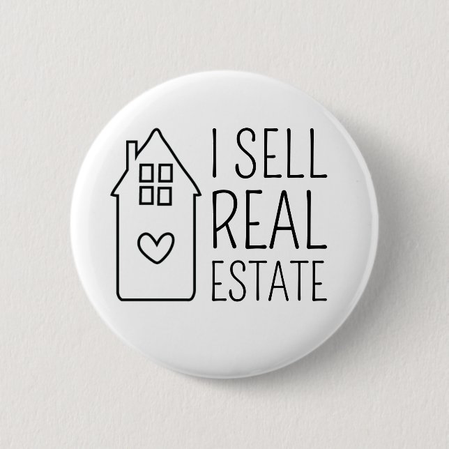 Badge Rond 5 Cm Je Vends Maison Promotionnelle Immobilier (Devant)
