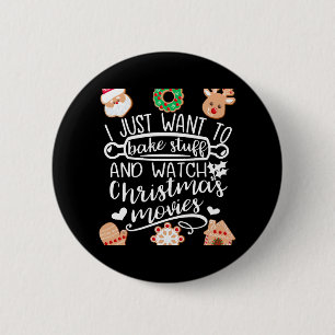 Badge Rond 5 Cm Je veux juste faire cuire des trucs Regarder les f