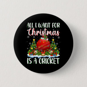 Badge Rond 5 Cm Je Veux Pour Noël C'Est Un Cricket Des Lumières D'