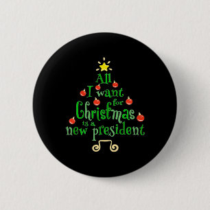 Badge Rond 5 Cm Je Veux Pour Noël Est Un Nouvel Arbre De Noël Du P
