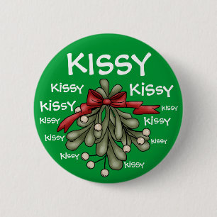 Badge Rond 5 Cm Je vois Mistletoe par SRF