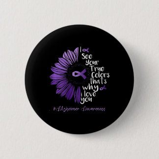 Badge Rond 5 Cm Je vois votre vraie couleur Heimerheimer Tournesol
