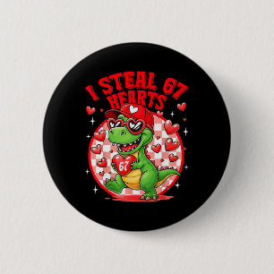 Badge Rond 5 Cm Je vole 67 cœurs Saint-Valentin 67 Meme 6 7 T-re